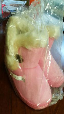 Kids pink boots size 12.5