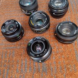 Vintage Prime Lenses! Pentax K-mount/Minolta MD Mount $20 EACH 