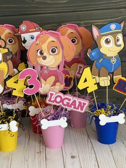 Centerpieces , Paw Patrol , Kids Birthday