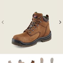 SIZE 8 RED WING WATERPROOF LEATHER SAFETY TOE BOOTS BRAND NEW 