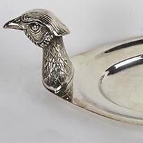 Teghini Firenze Silver Plated Oval Pheasant Platter