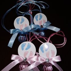 Girl or Boy Footprint Gender Reveal Guest Favor Pacifiers