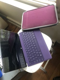 Microsoft surface with keyboard and case