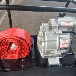 NEW 3" INTAKE/DISCHARGE WATER PUMP, HOSE AND RACK ONLY CASH ONLY, NO TRADES 