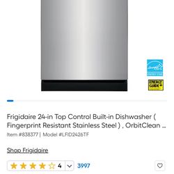 Dishwasher - 24” Stainless Frigidaire