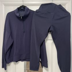 Blue Soft Yoga/ Jacket Set Sz XL (UTC Area) 