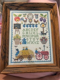 Vintage Framed Cross Stitch