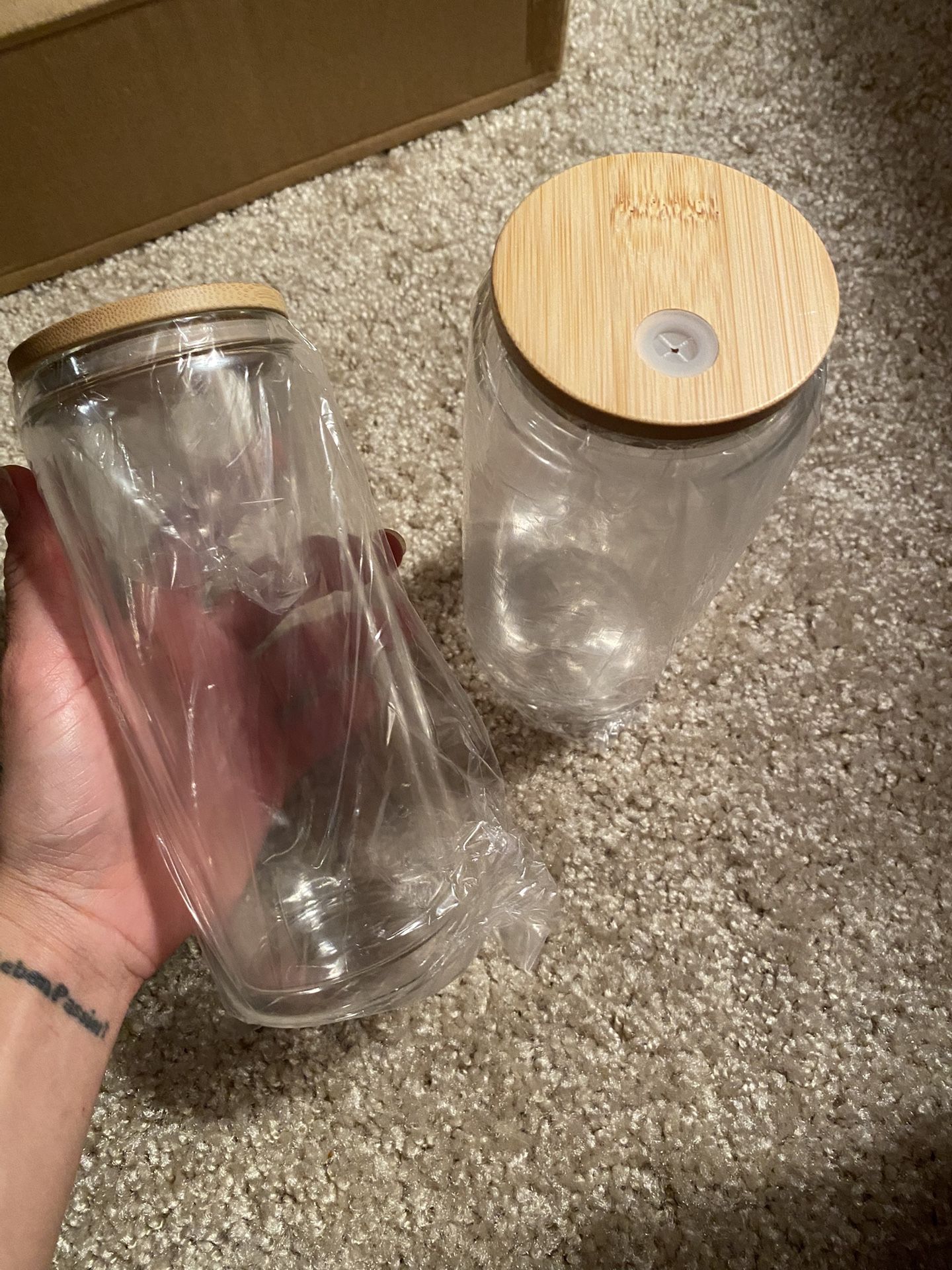 Glass Snow Globe Tumblers