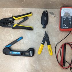 Networking Tools, Optic Stripper, Connector, Crimper, Multimeter, Pliers Etc