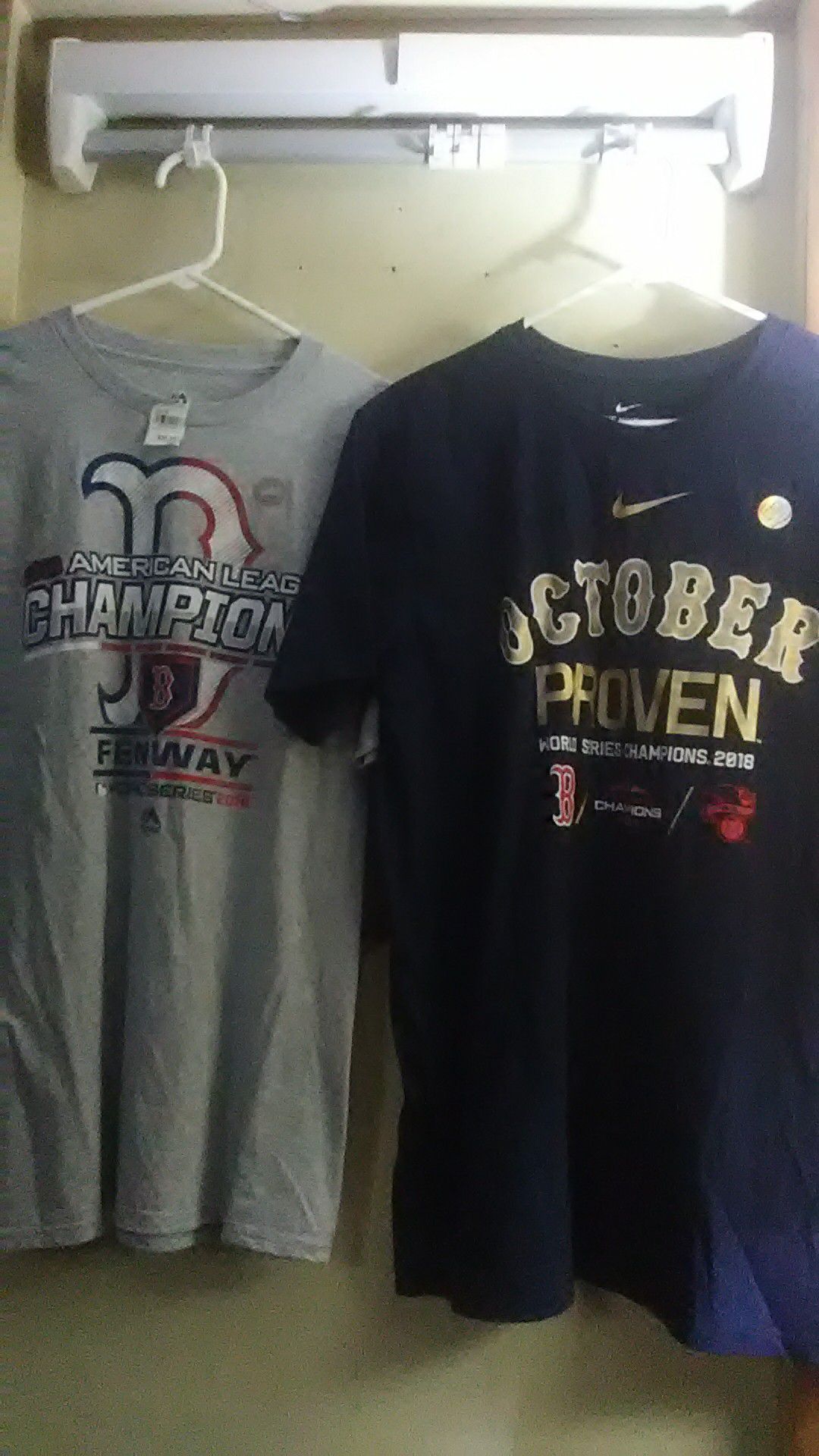 Two Boston Red Sox 2018 WS Champs T-Shirts