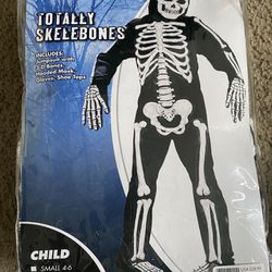 Boys Total Skelebones Halloween Costume Size L