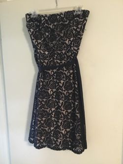 Black crochet lace dress