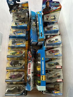 Over 30 Unopened, Brand New Marvel & DC Hot Wheels