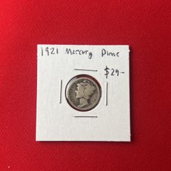 1921 Mercury Dime Silver Rare Date
