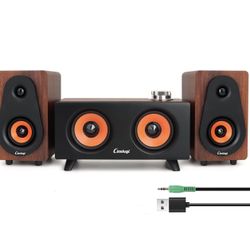 Cinnkeyi 2.1 computer speakers with subwoofer! Bluetooth and USB too
