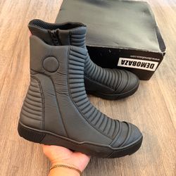 DEMOBAZA Leather Black Mens Gagarin Top Boots EU 45
