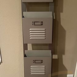 Pottery Barn Metal Wall Upright Bookcase.- Like New 