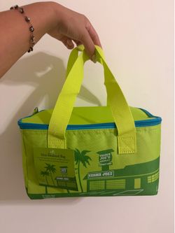 Lime green trader joe bag