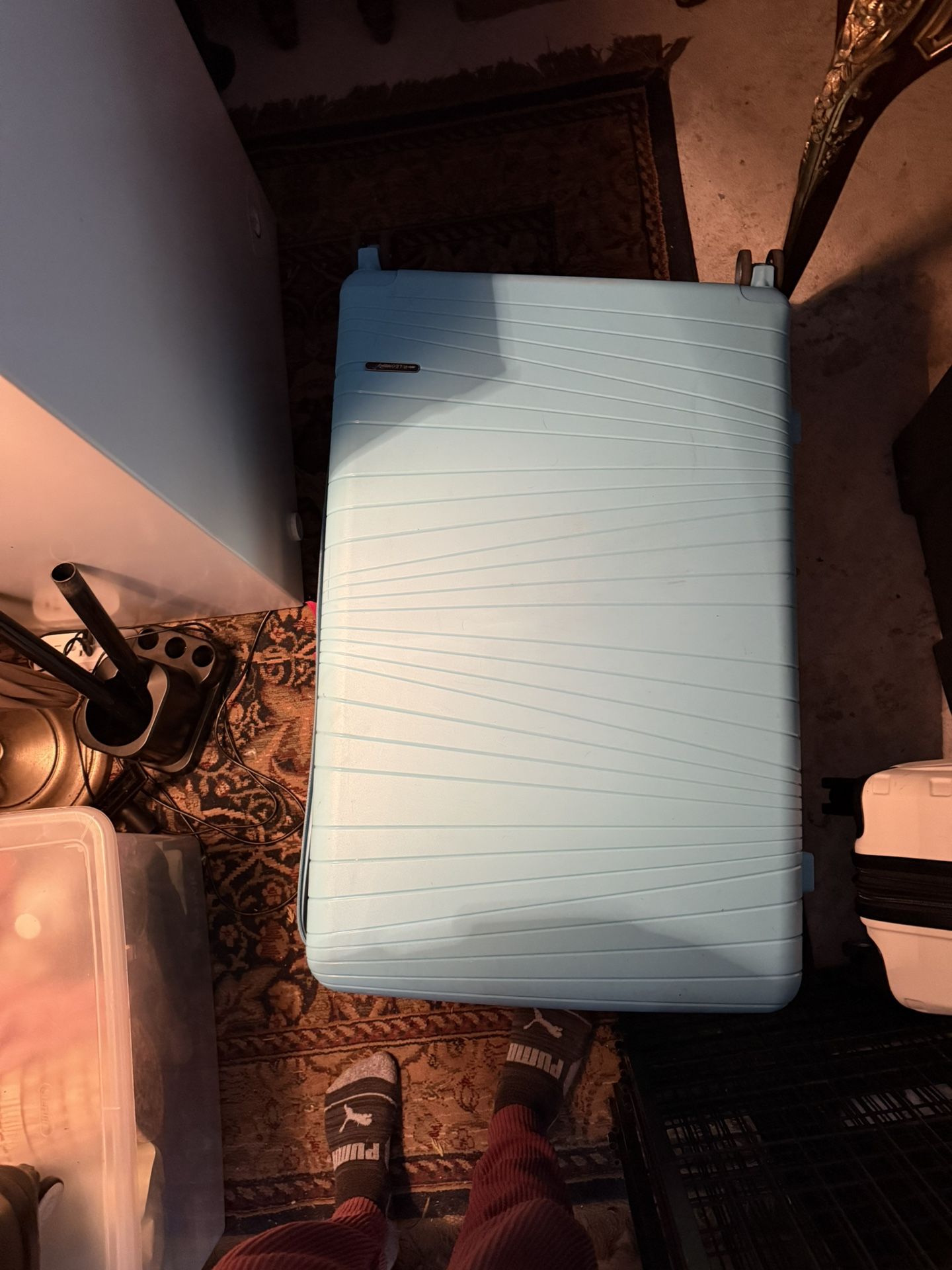 Big Light Blue Suitcase