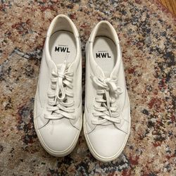 Madewell Women’s Leather Lowtop Sneakers. Size 10.5