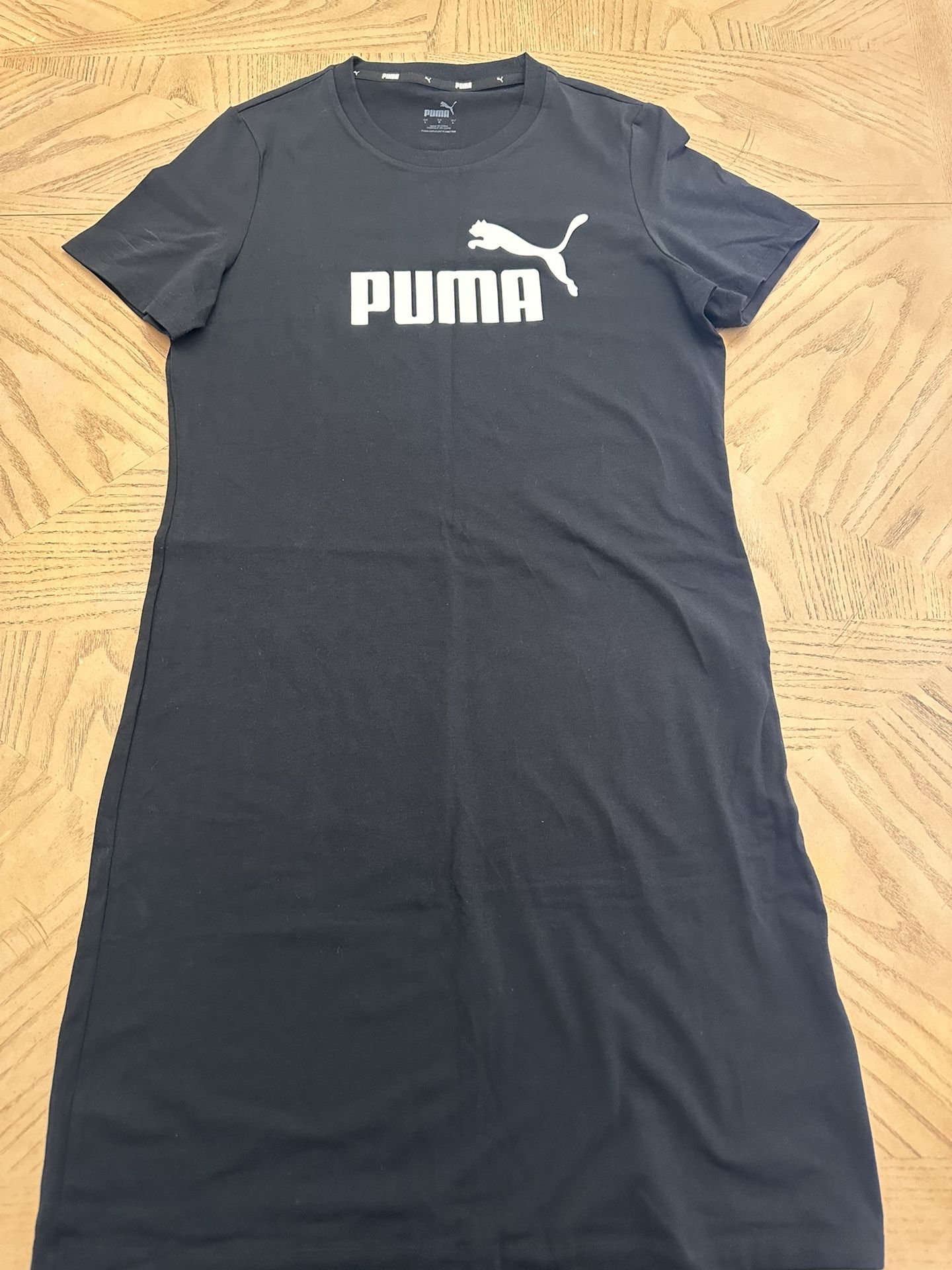 Puma Women's Slim Fit T-Shirt Dress Black  Size Large 