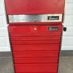 Snap-On 10 Drw Toolbox Set-Fully Restored- Like New-Locks/Keys, Dbl Steel, 5” Swiv Wheels
