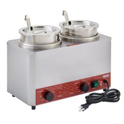 Double 3 1/2 quart food warmer