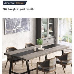 Dining Table 8 Gray & Black