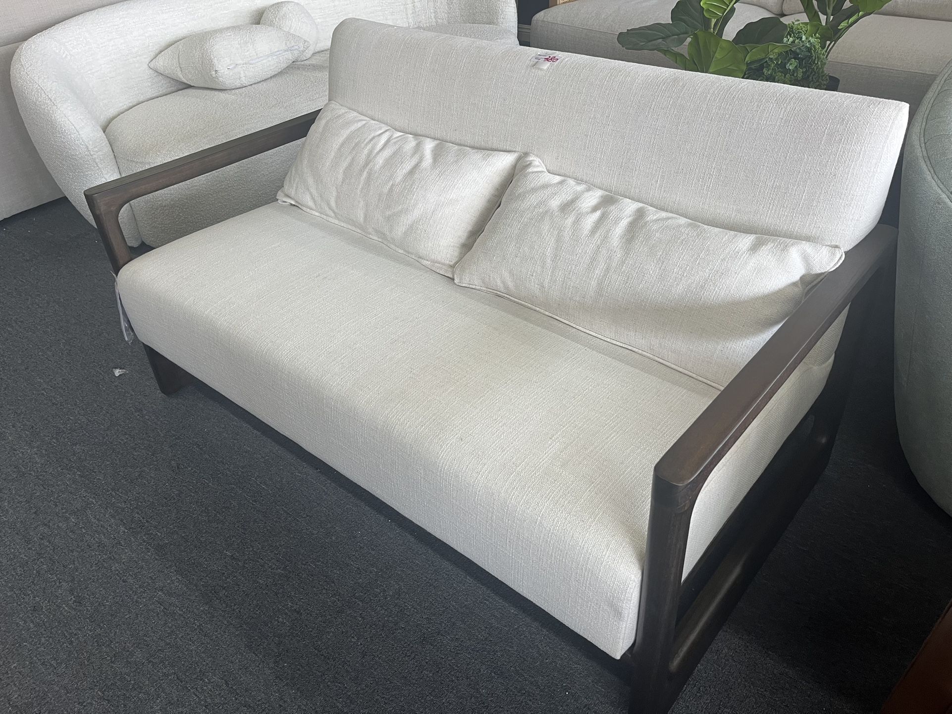 66”Solid wood frame fabric sofa,$380