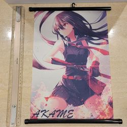 Akame from Akame ga kill wall scroll