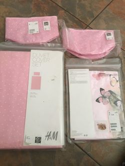 Girls twin butterflies and deer duvet set