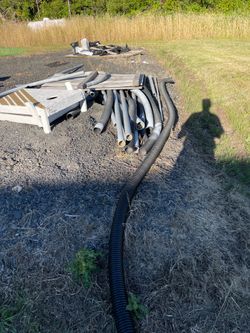 2” electrical conduit and drain pipes