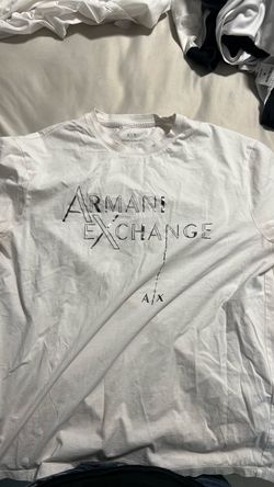 Armani Exchange White Graphic T-Shirt Large