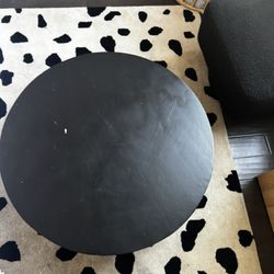 Black Circular Coffee Table 