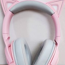 Razer Kraken wireless Bluetooth Kitty Edition Custom Drivers Rose Pink Quartz headphones Pink power edition   Comes with charging cable   Tested. Item