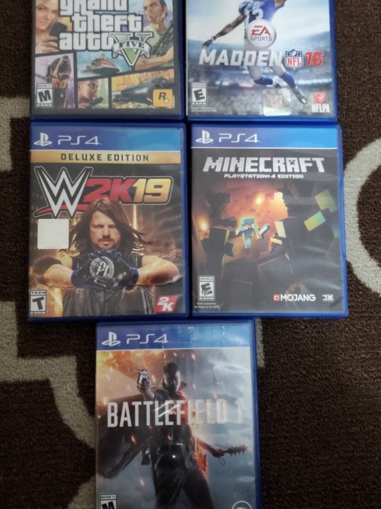 Ps4 Games 10$ Each I can deliver 