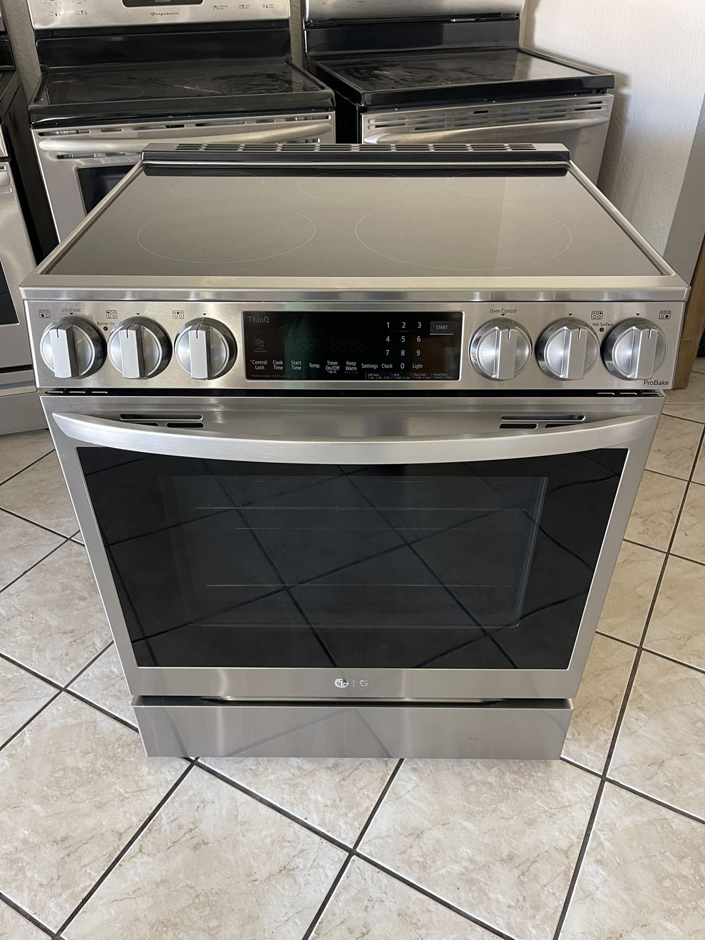 LG ThinkQ Electric Stove Stainless Steel Sliding With Air fry