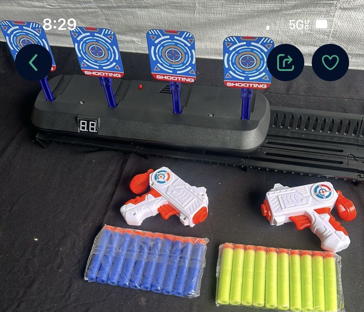 Nerf Gun Targets,Electronic Shooting Target for Nerf Guns,Electronic Auto Scoring Reset Shooting Digital Target with Wonderful Light & 3D Sound Effect