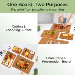 Bamboo Cutting & Charcuterie Board Set