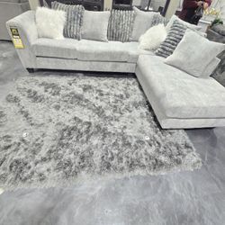 LIGHT GREY BRAND NEW SECTIONAL SAME DAY DELIVERY 