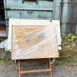 Antique drafting tables, set