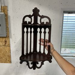 Mahogany Corner Shelf 