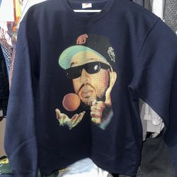 Midnight Organic Blue Print Tour Crewneck Sweatshirt