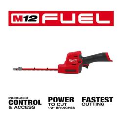 MILWAUKEE M12 FUEL 8 in. 12V Lithium-Ion Brushless Cordless Battery Hedge Trimmer (Tool-Only) (Model: 2533-20)