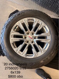 GMC 20 Inch Polished Wheel with Falken Tire