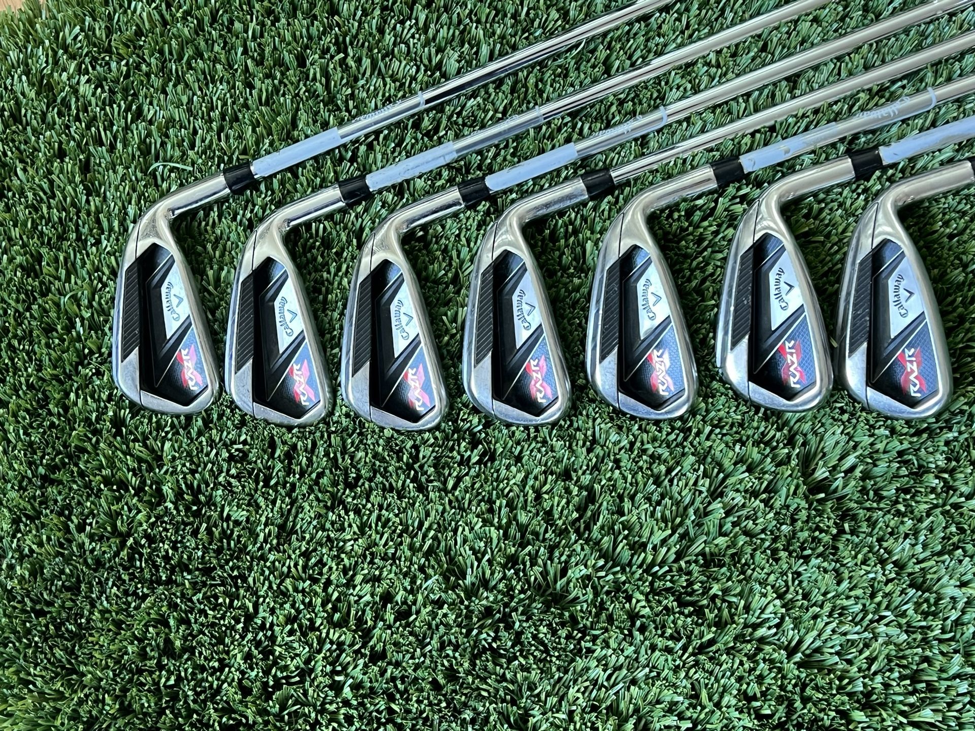CALLAWAY RAZR X IRON SET REGULAR UNIFLEX STEEL SHAFT for Sale in Las ...