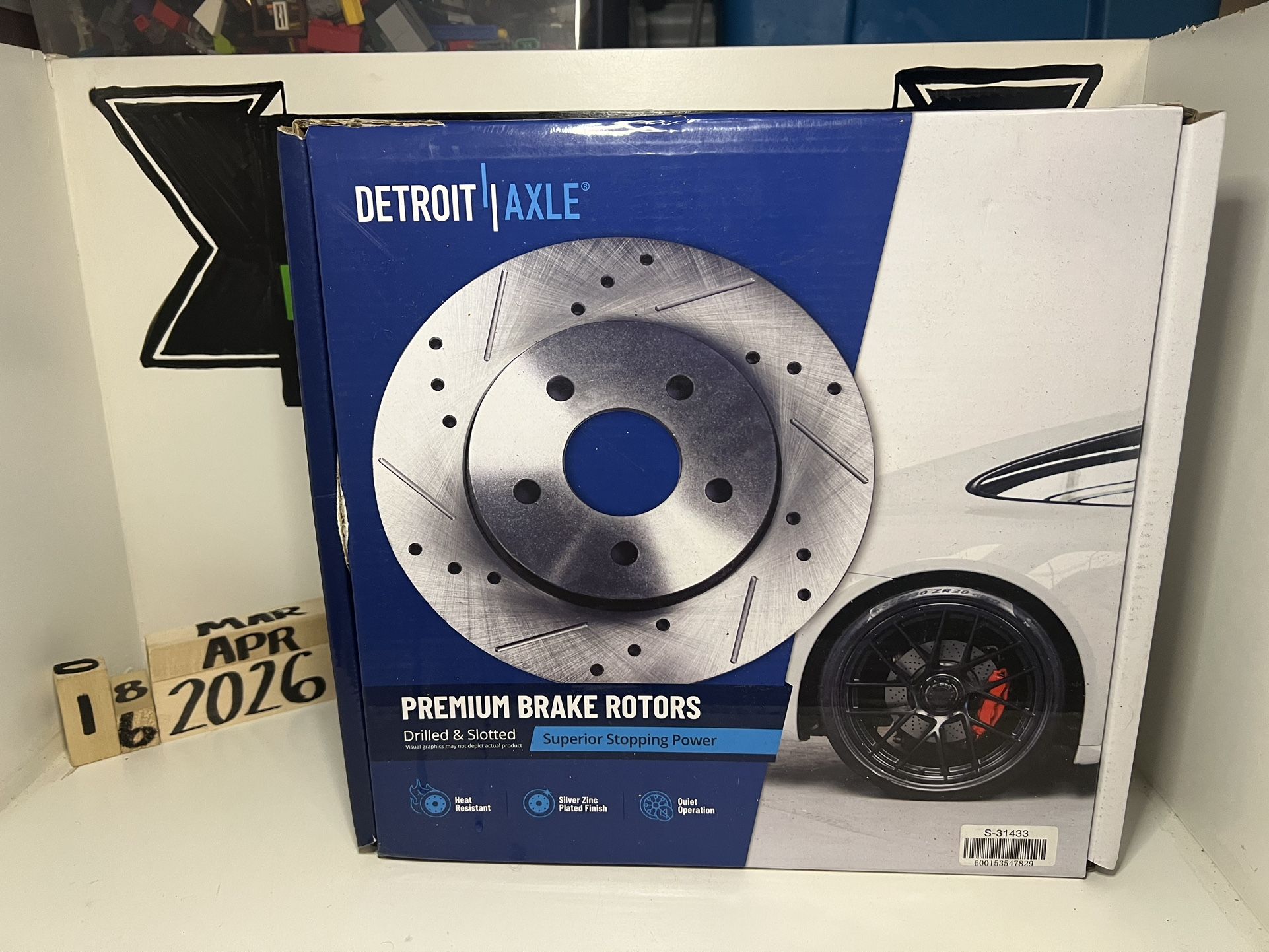 Disc Brake Rotor DETROIT AXLE S-31433x2 (2008 Toyota Camry)