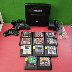 Sega Genesis bundle - 2x Controllers, 11x games- Super Street Fighter 2, NBA JAM