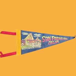 Vintage San Francisco Felt Pennant Banner 11 Inches