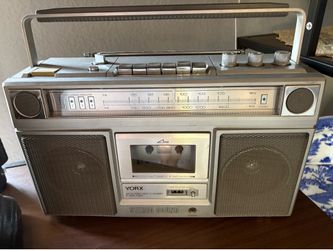 Vintage Yorx Stereo Boombox – AM/FM Radio, Cassette & 8-Track Player-OBO